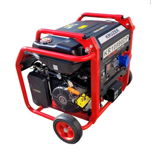 Agregat prądotwórczy Kruzer KR10990DP z AVR – pełna moc na 230 V i 400V widok z przodu